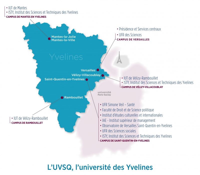 Carte campus UVSQ